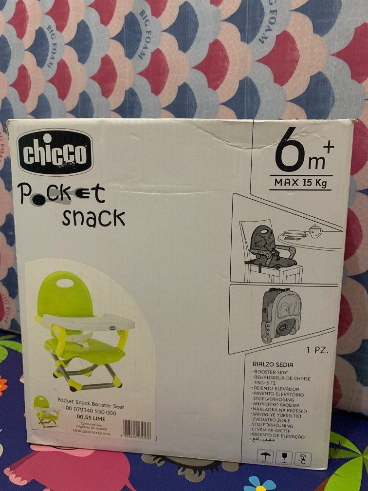 Chicco Pocket Snack booster seat - Lime, Bayi & Anak, Perawatan & Makanan  Anak di Carousell
