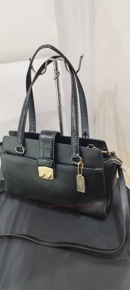 Coach Crocodile Embossed Avary Carryall Ladies Handbag