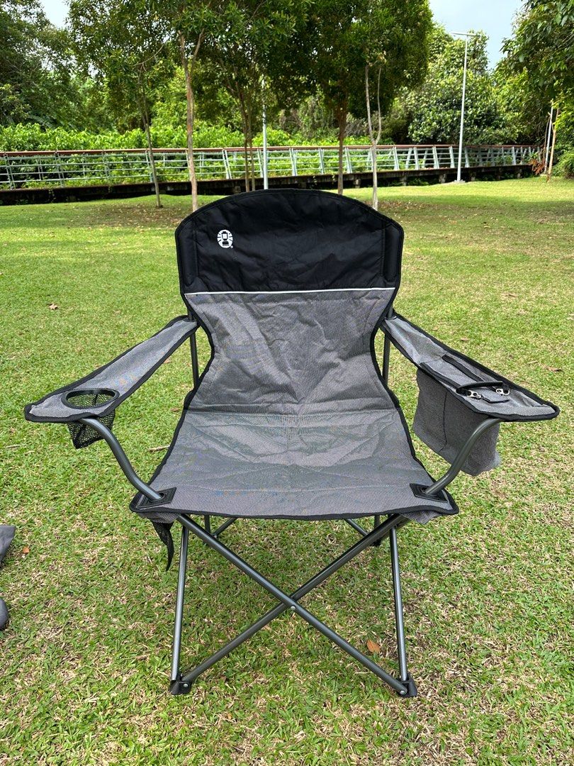 Coleman Cooler Quad Portable Camping Picnic Chair Heavy Duty