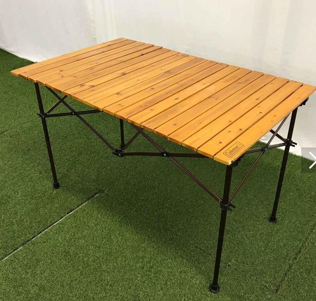 Coleman 木製デッキテーブル coleman natural wood table
