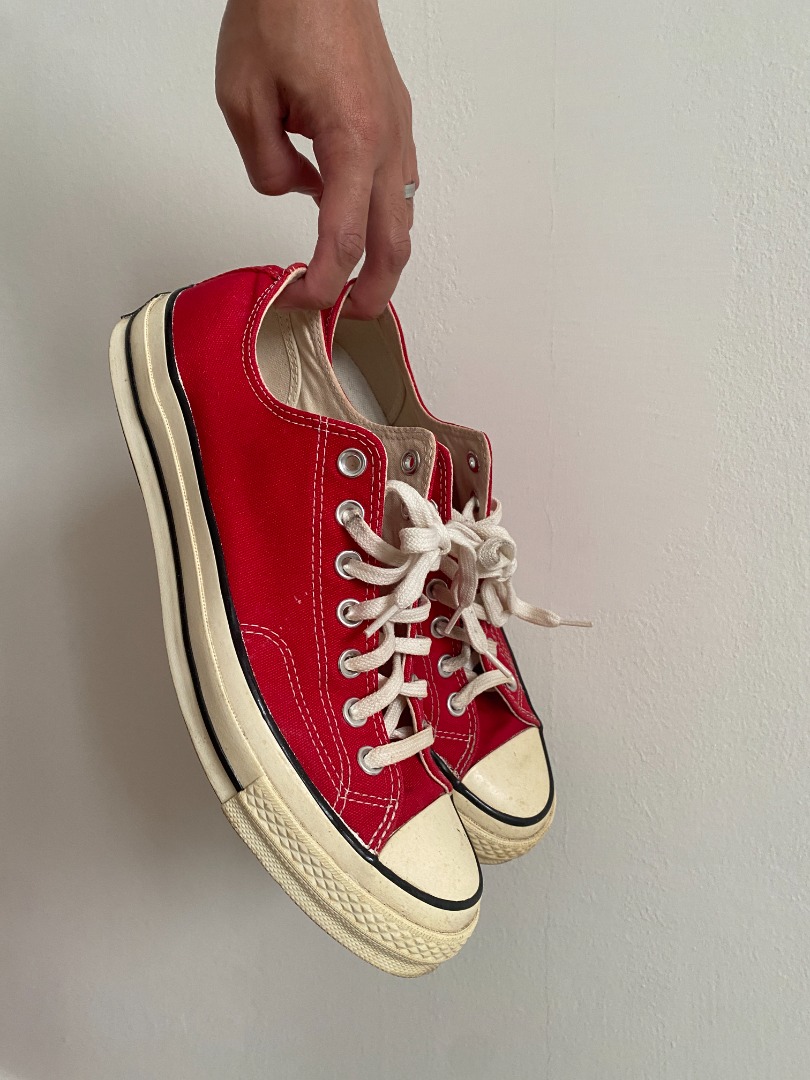 Red converse ox shop