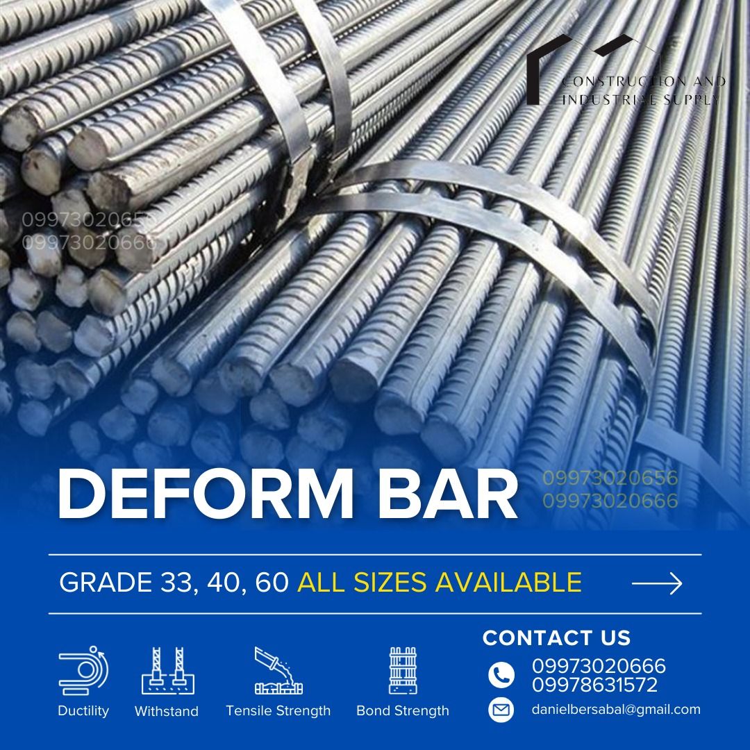 Corrugated Bar Deformed Bar Deform Bar Metals Steel Bar