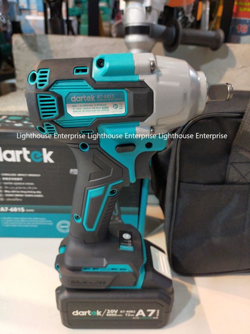 DARTEK Cordless Brushless 20V Impact Wrench (A7-6815), Commercial ...