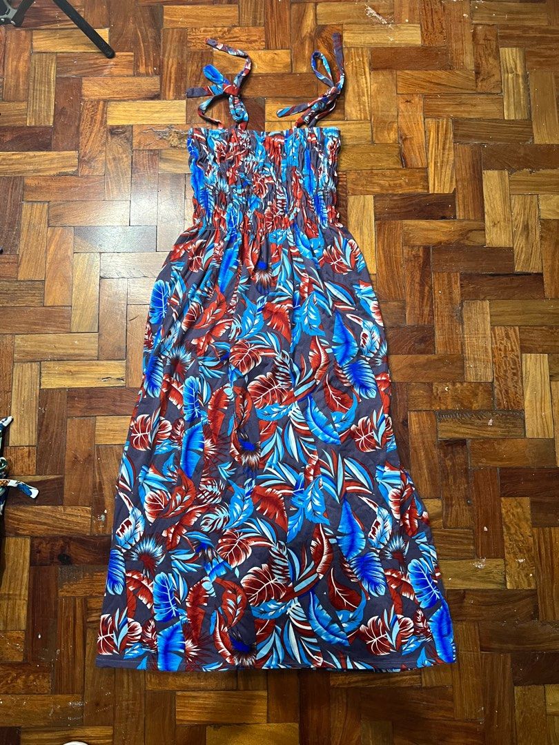Daster pambahay - blue red, Women's Fashion, Dresses & Sets, Dresses on ...