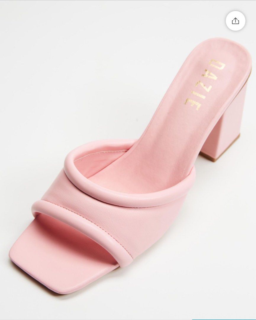 Light pink mule heels on sale