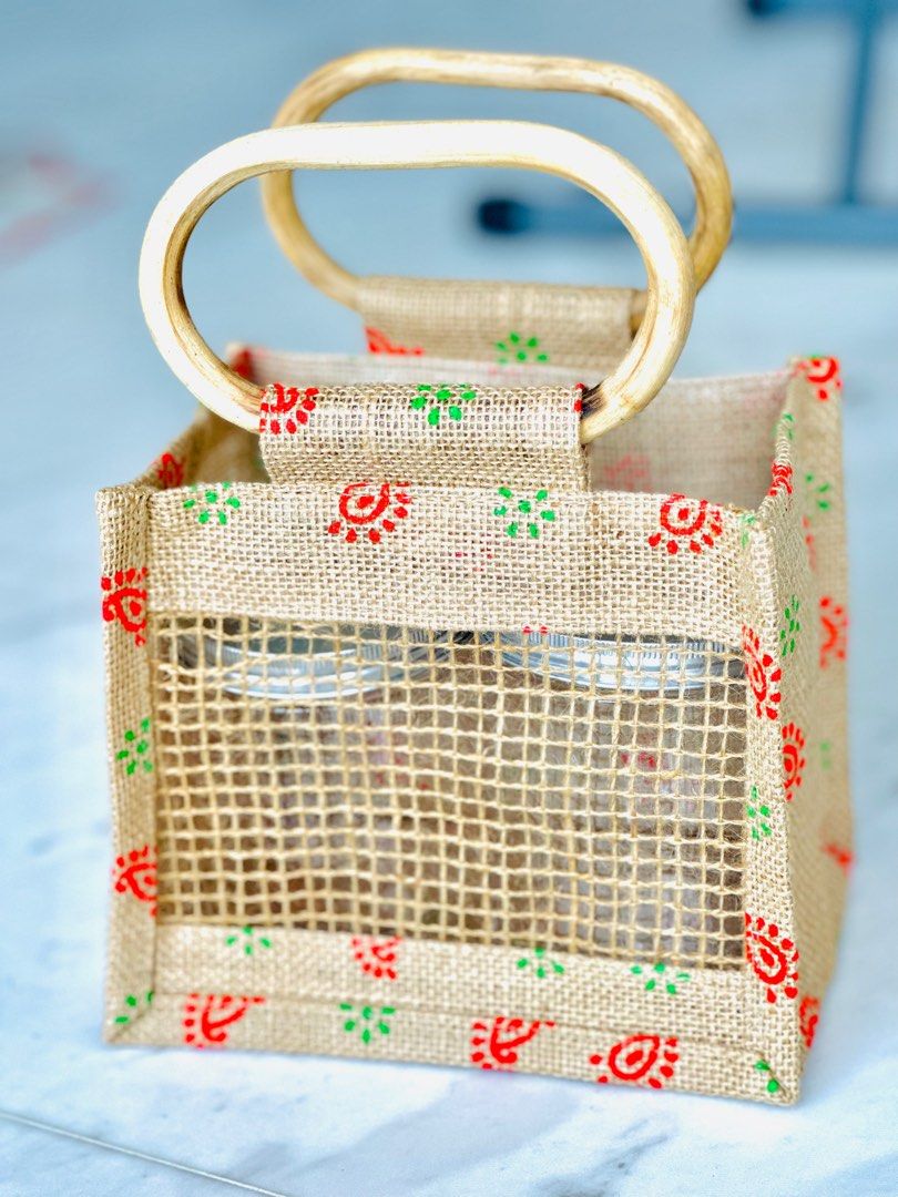 Decorative jute bags clearance