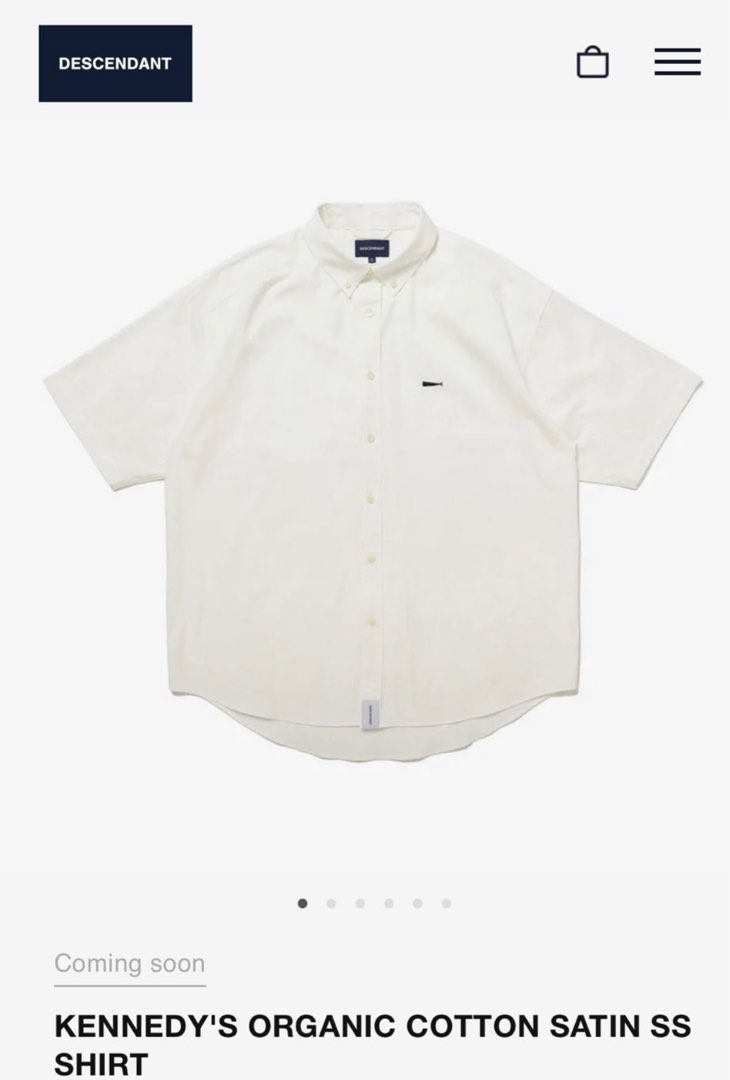 Descendant 23ss Kennedy cotton shirt, 男裝, 上身及套裝, T-shirt