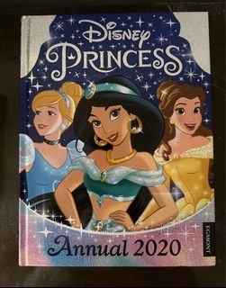 Disney Princess Annual 2020. Jasmine(Aladdin), Belle(Beauty and the Beast), Cinderella, Mulan, Rapunzel, Snow White, Ariel(Little Mermaid), Tiana(Princess and the Frog), Aurora(Sleeping Beauty)