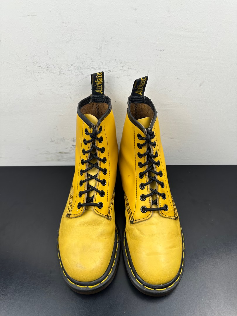 Mustard hot sale doc martens
