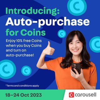 Enjoy 10% free Coins when you buy Coins and turn on auto-purchase!