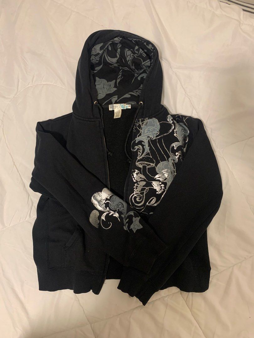 Fairycore Acubi Graphic Split Jacket, Women's Fashion, Coats, Jackets ...