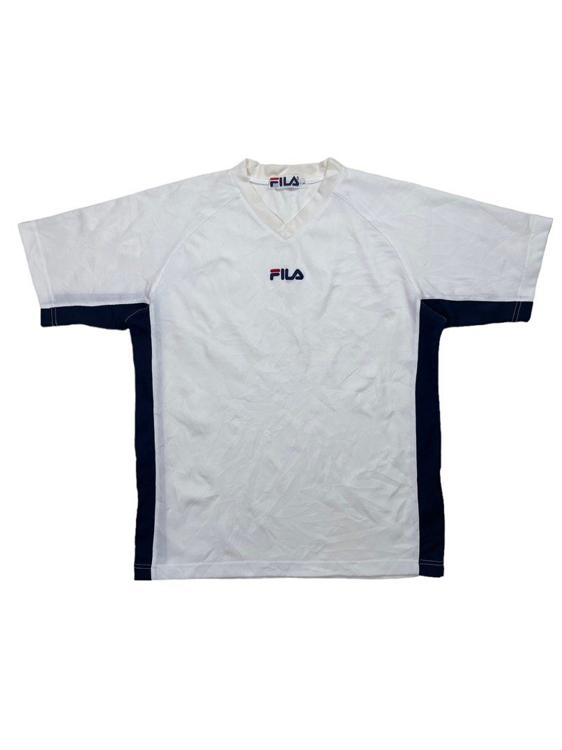 Fila V neck Sport Logo Poly Tee Men s Fashion Tops Sets