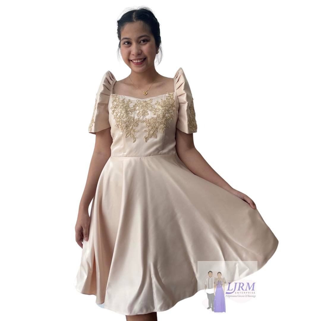 Filipiniana A line Dress for Graduation or any formal events