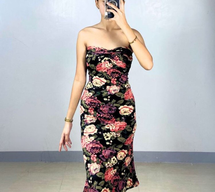 Tube dress online floral