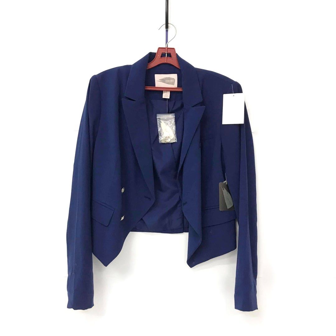 Navy blue blazer for womens forever 21 outlet