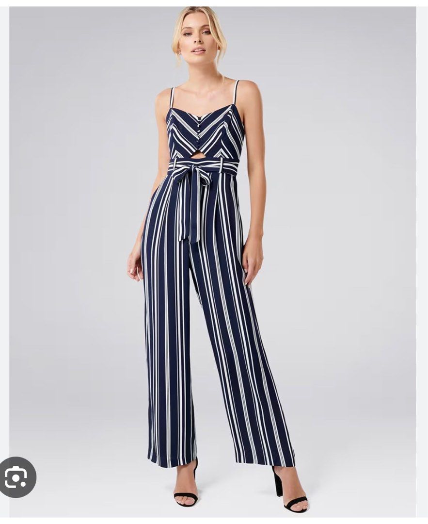 Forever new striped hotsell jumpsuit