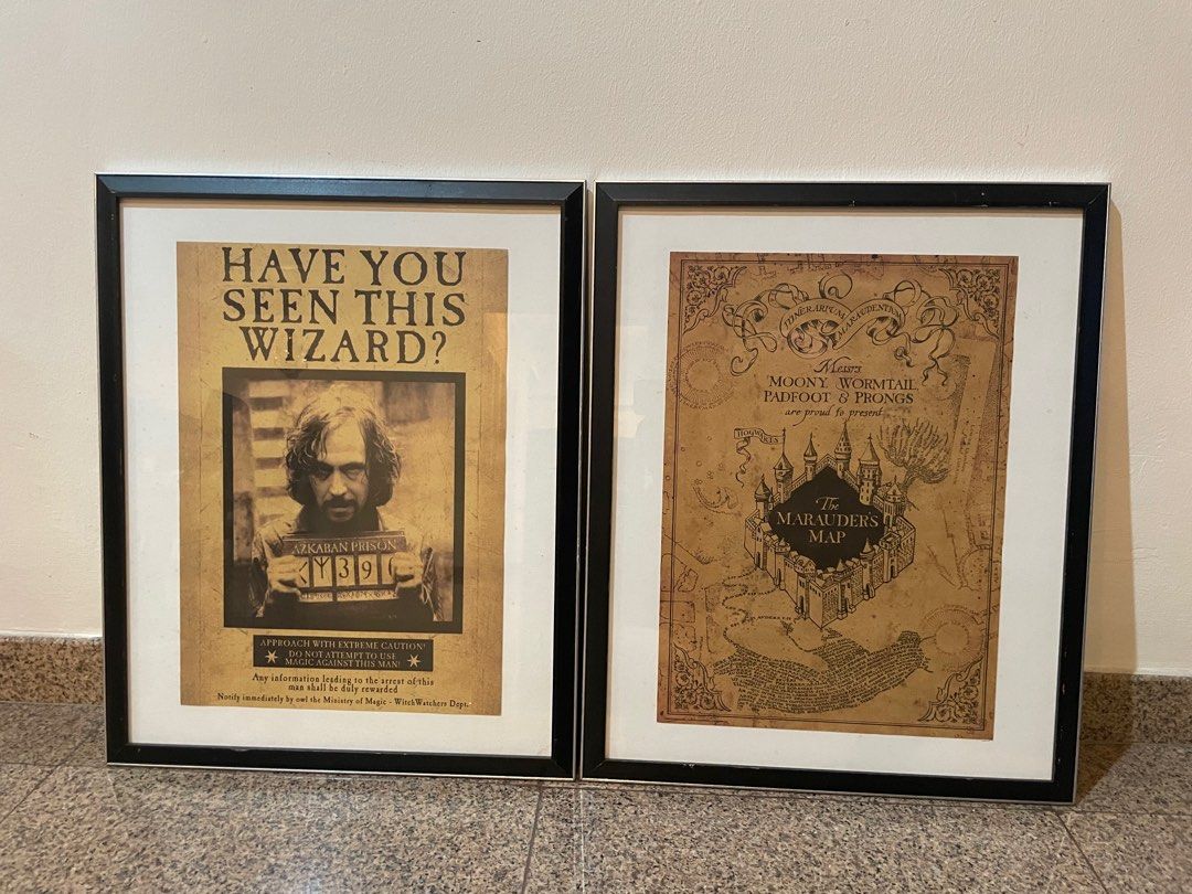 Framed Harry Potter party posters, Furniture & Home Living, Home Decor, Frames & Pictures on