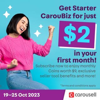 Get Starter CarouBiz for just $2 in your first month 🤩 