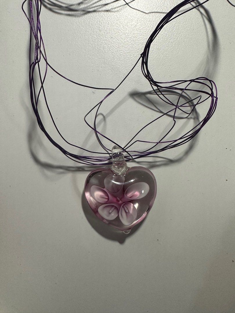 Glass best sale art necklace