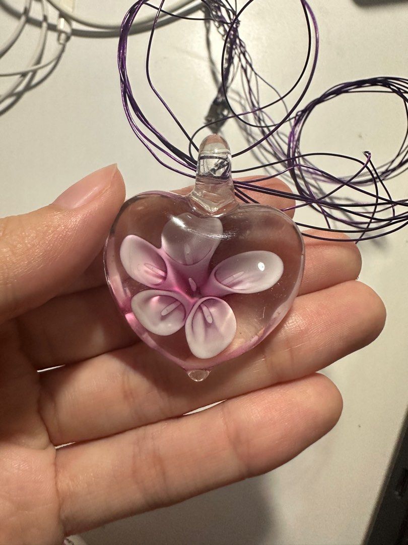 Glass art clearance necklace