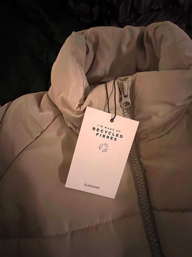 Glasson NZ zipped puffy puffer oversize cropped winter jacket