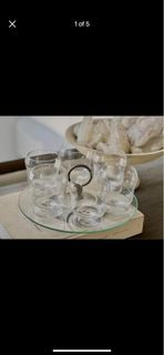 Gorgeous Unique Hand Blown Glasses Set of 6 - #crate & barrel# taylor B # Bohemian crystal # riedel#wine glasses#designer