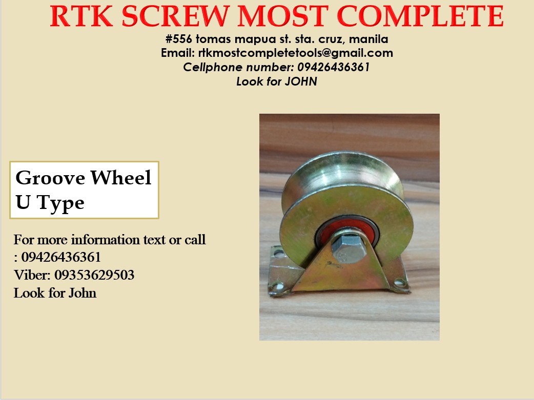 Groove Wheel U Type 60mm, Commercial & Industrial, Construction Tools ...