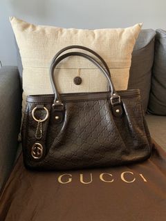 Gucci brown leather shoulder/ hand bag