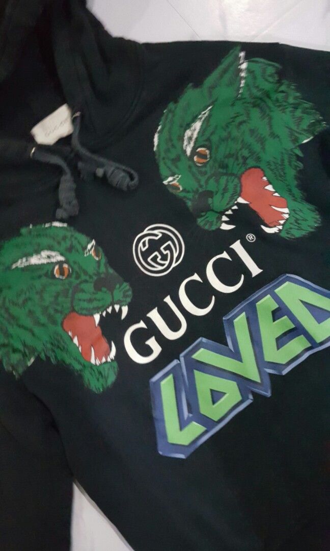 Gucci green tiger hoodie on sale