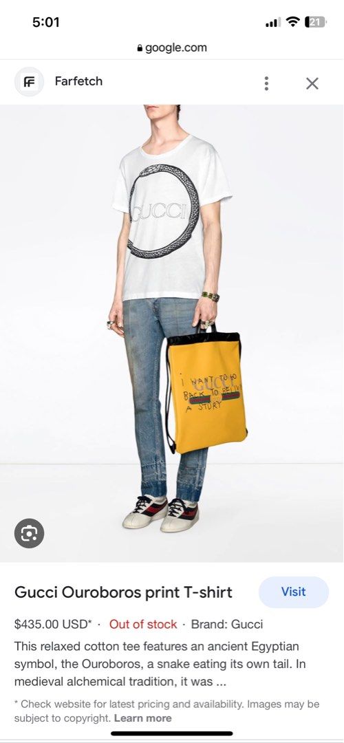 Gucci shop ouroboros shirt