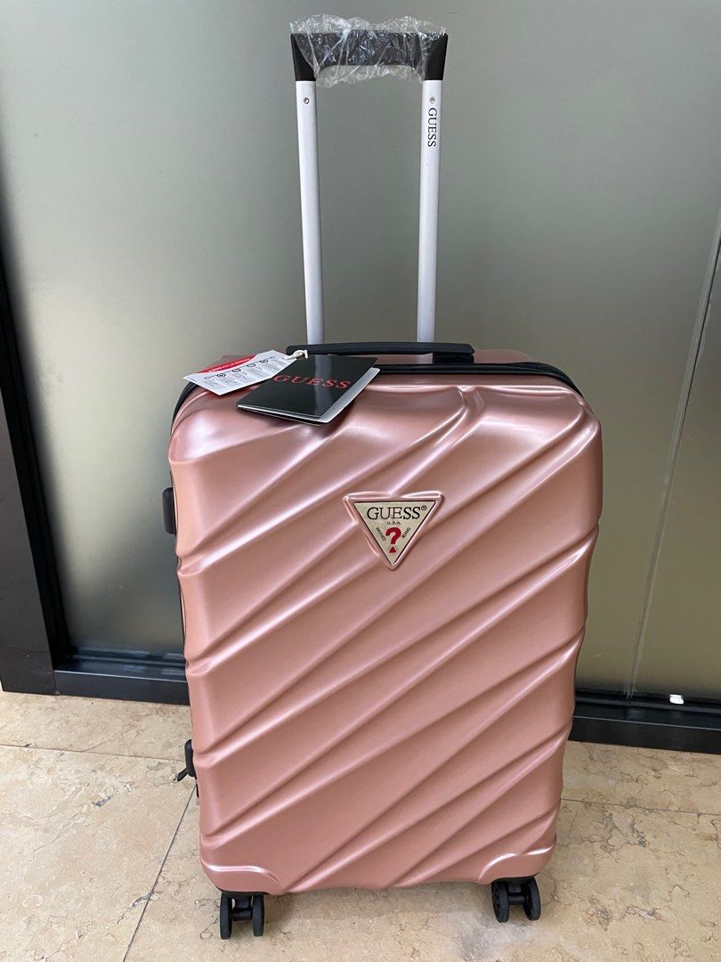 Rose gold guess suitcase sales
