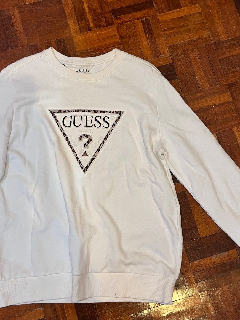 White guess sweater discount