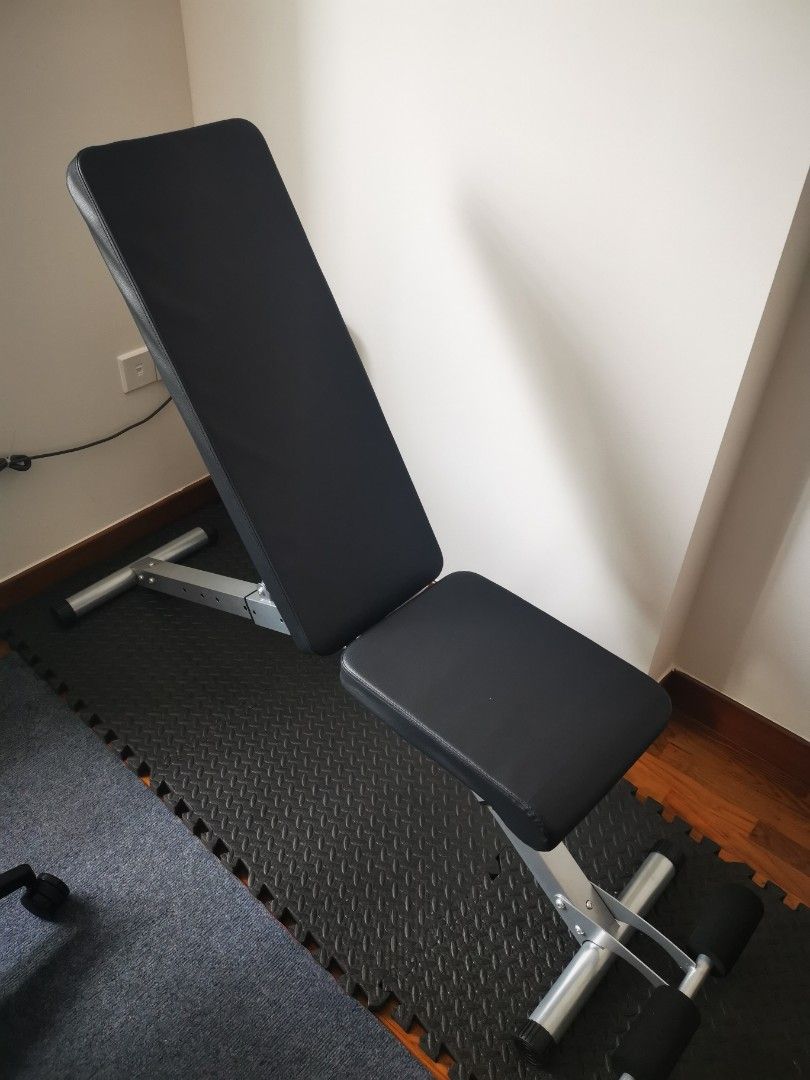 Gym Bench with Mat Sports Equipment Exercise Fitness Cardio