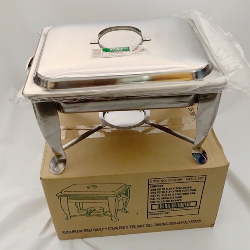 Half Size Chafing Dish Buffet Serving Tray Chafer Catering Food Bekas