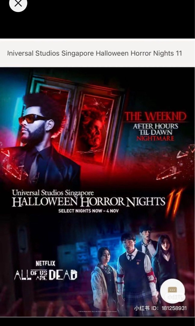 Halloween Horror Night tickets 19 OCT x 3, Tickets & Vouchers, Event