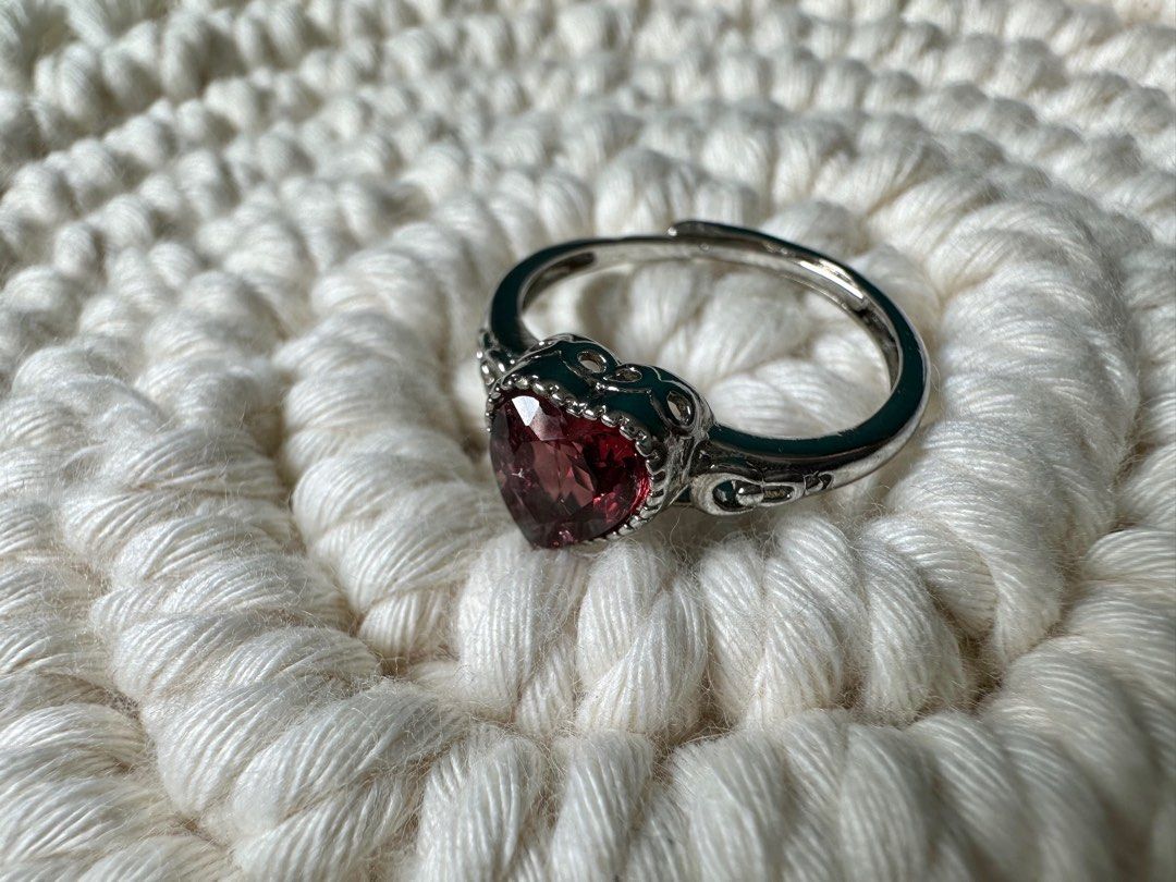3 for 12 Heart Garnet Ring Women s Fashion Jewelry