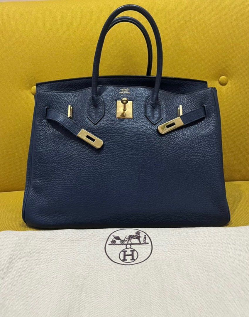 tas handbag Hermes Birkin 25 Hss Chevre GHW #U Blue Celese / Gold