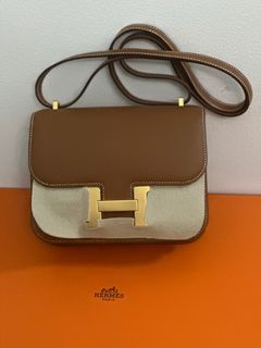 Constance clutch bag in leather HERMÈS