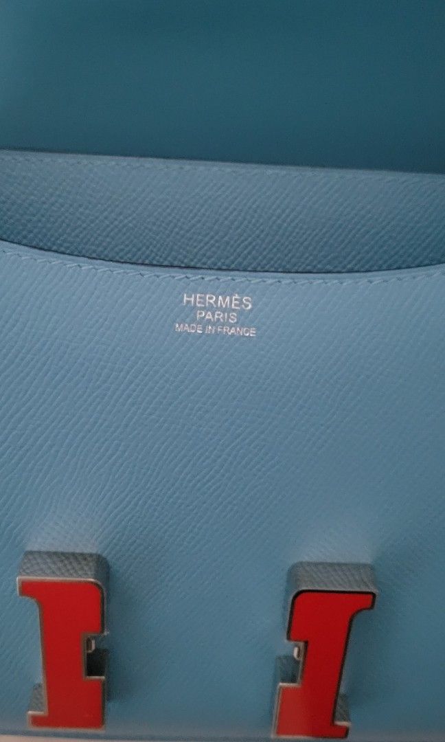 Hermes Mini Constance 18 Bag K1 Rouge Grenat Epsom With Enamel Buckle