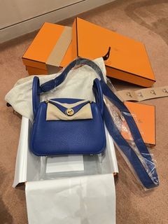 Hermes Evelyne 33 GM Rouge Vif Clemence/Toile Ghw, Luxury, Bags & Wallets  on Carousell