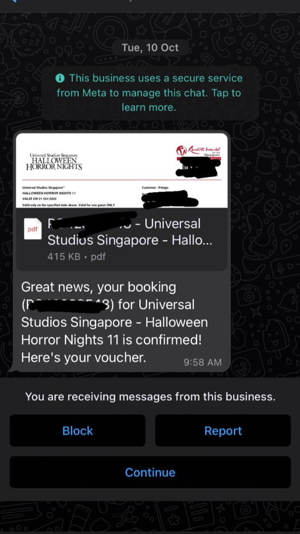 2 HHN TICKET 21 OCT, Tickets & Vouchers, Event Tickets on Carousell