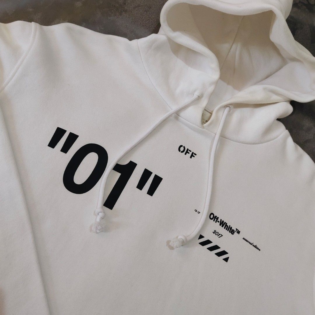 Off white 01 top diagonal hoodie