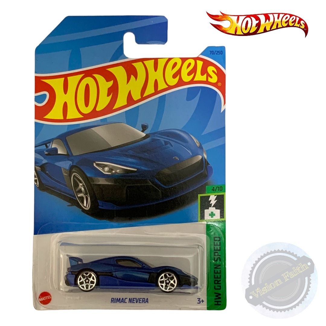  Hot Wheels Rimac Nevera, HW Green Speed 4/10 [White] 70/250 :  Toys & Games