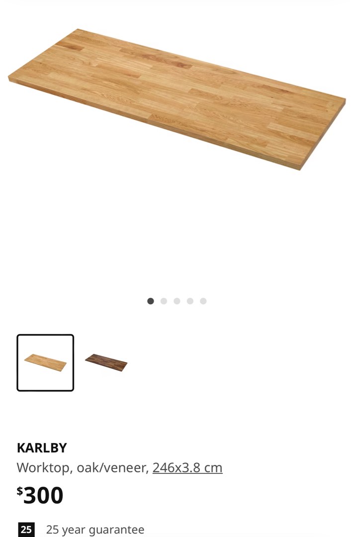 Ikea karlby countertop + mittback legs, Furniture & Home Living