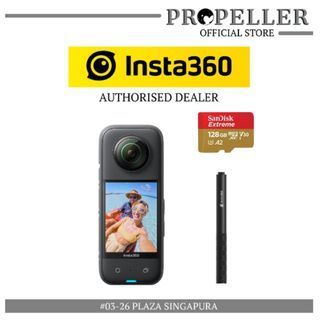 Insta360 X3 Free Invisible Selfie Stick and 128GB SD Card