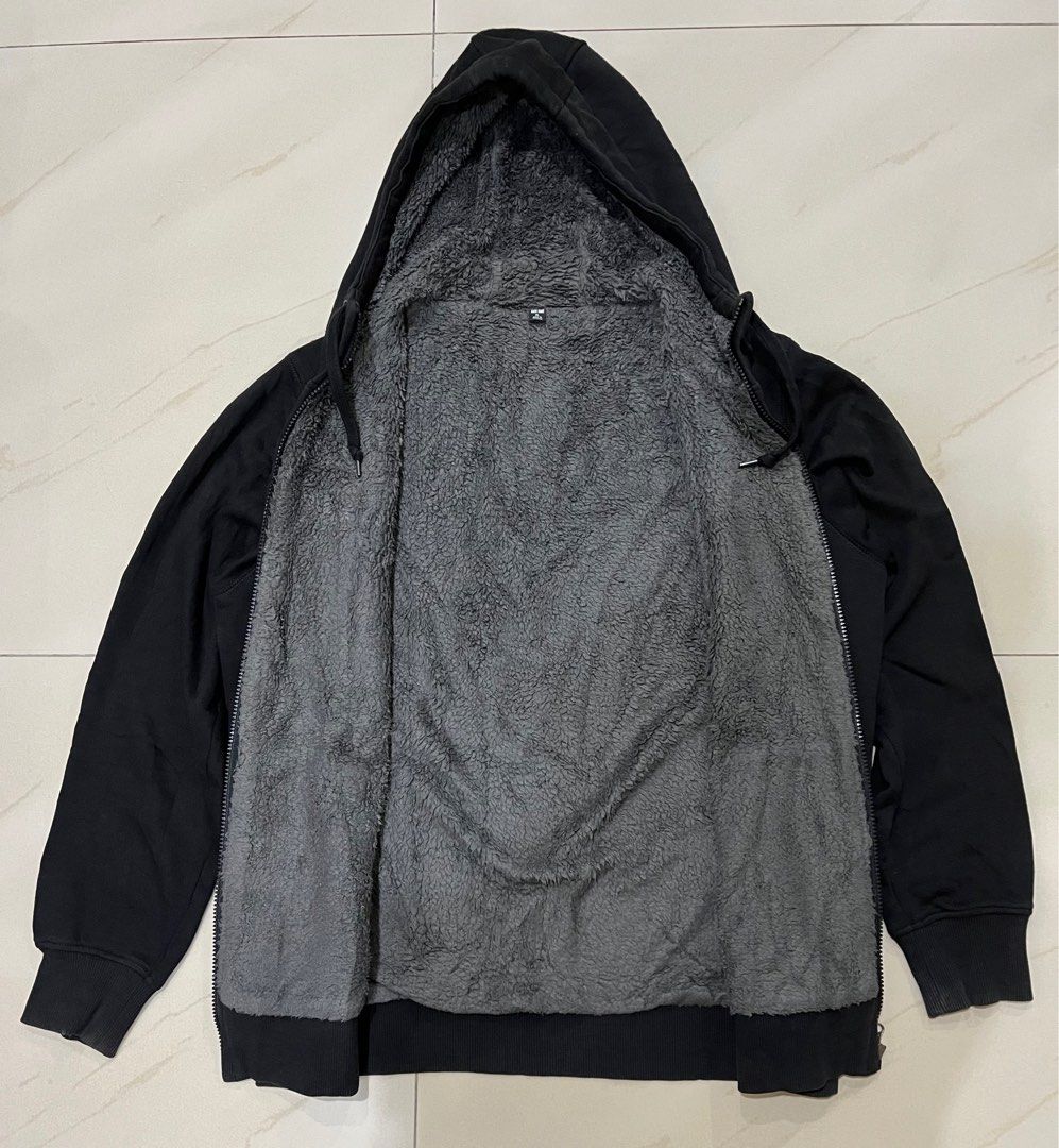 Jaket Hoodie Uniqlo Sherpa Zipper