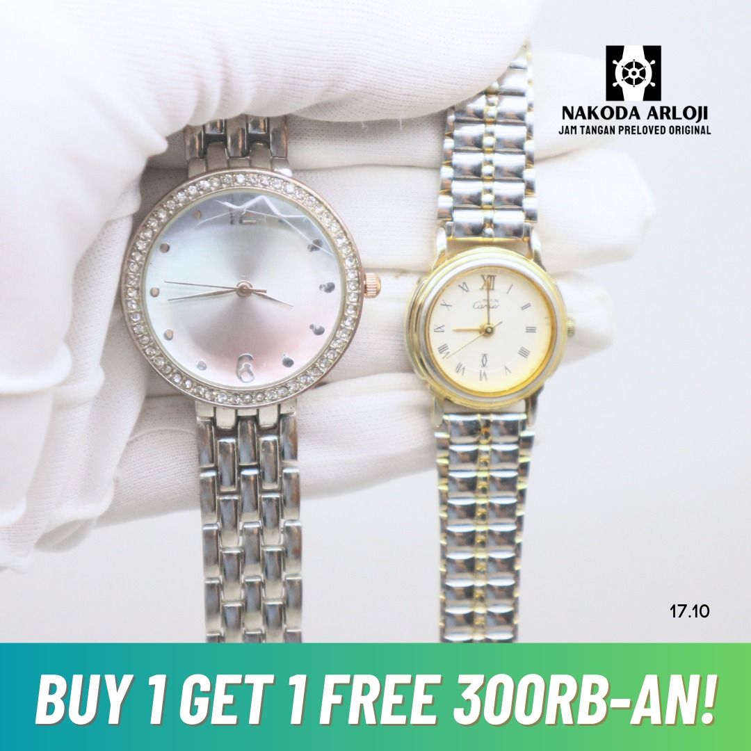 Jam Tangan Tali Strap Rantai Preloved Timex Beli 1 Gratis 1