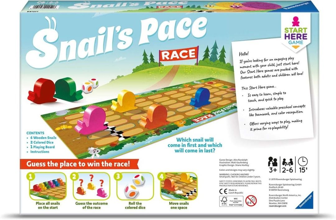 JE-Snail's Pace Race Game, Hobbies & Toys, Toys & Games on Carousell