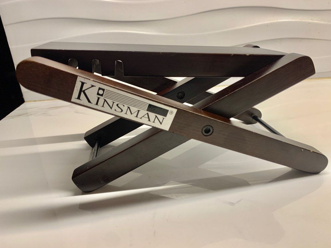 KINSMAN Wooden Guitar Foot Stool, Guitar Foot Rest Height Adjustable