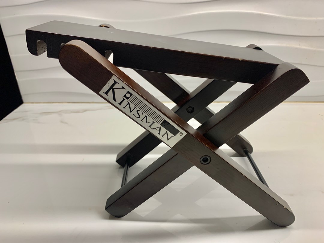 KINSMAN Wooden Guitar Foot Stool, Guitar Foot Rest Height Adjustable